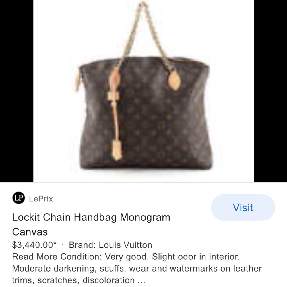 LIMITED EDITION Louis Vuitton Chain Lockit Handbag - Picture 15 of 16